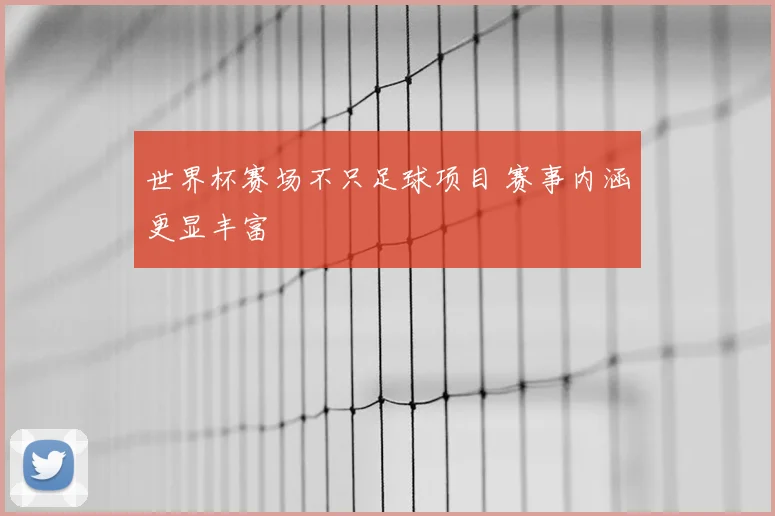 世界杯赛场不只足球项目 赛事内涵更显丰富